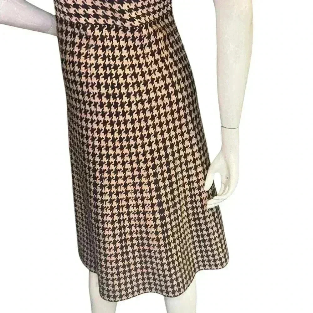 Ann Taylor Houndstooth Flare Dress Stretch Holiday Shimmer Size XS.  #311 - Picture 10 of 13